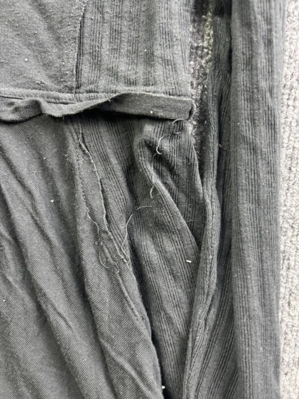 Free People Dress Womens Small Gray Scoop Neck Fit & Flare Long Sleeve Tunic - Picture 5 of 7